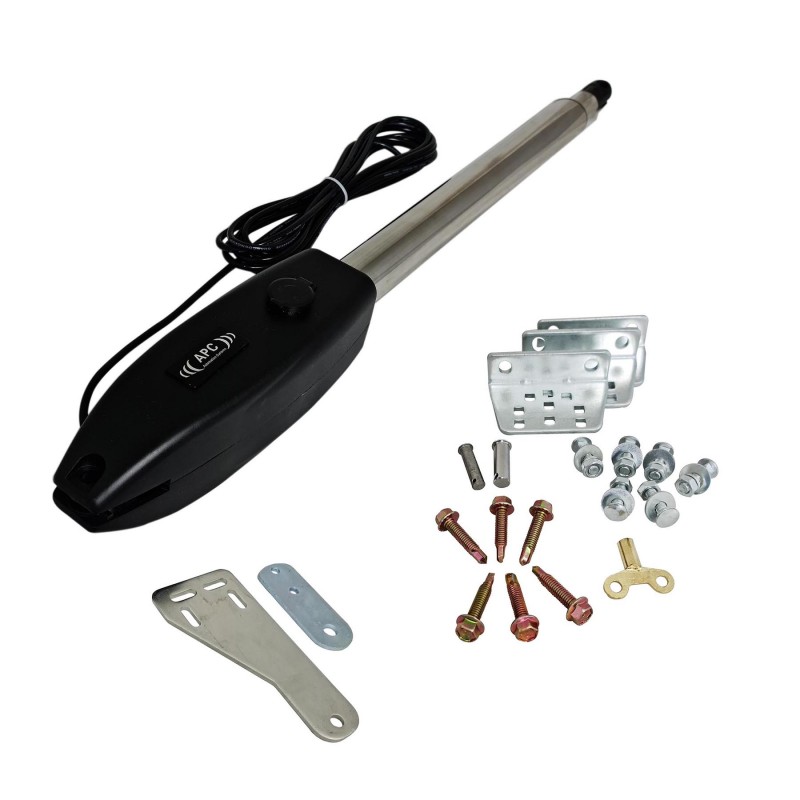 Double Swing Automatic Gate Opener System, Heavy Duty Slimline Stainless Steel Telescopic Linear Actuator Tade Kit