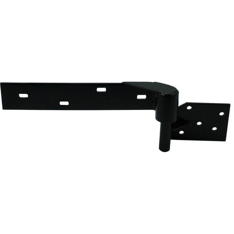 Right Side Heavy Duty Rising Gate Hinges with Support Bracing. Satin Black Powder-Coated Heavy Duty Rising Gate Hinges |  Lifting or Uphill Rising Hinges for Swing Driveway Gates
