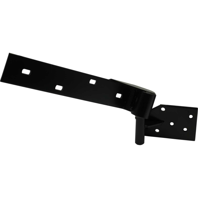 Right Side Heavy Duty Rising Gate Hinges with Support Bracing. Satin Black Powder-Coated Heavy Duty Rising Gate Hinges |  Lifting or Uphill Rising Hinges for Swing Driveway Gates
