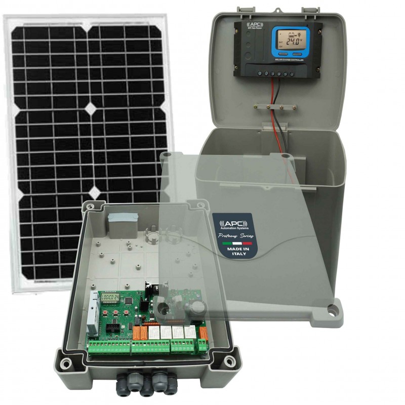 Extra Heavy Duty Long Stroke, All Metal Gears, Telescopic Linear Actuator with Italian Made Logico 24 Control Unit Kit with Top Limits