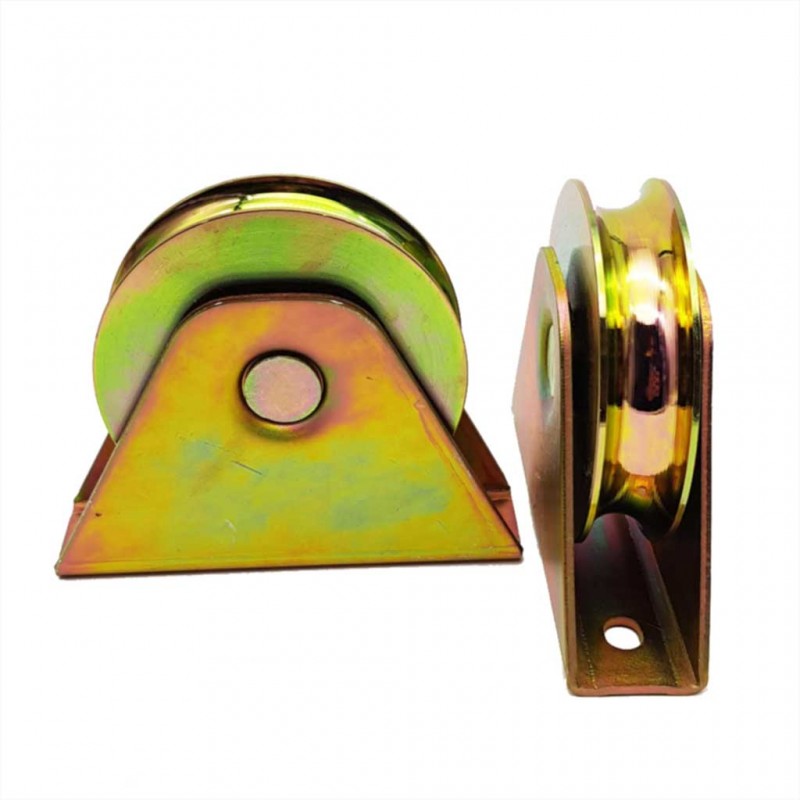 Pair of 98mm Flat Mount Extra Heavy Duty Sliding Gate Wheels