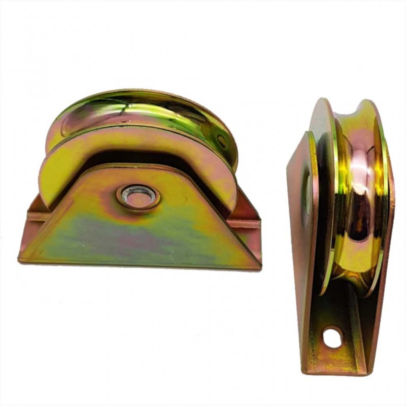 Pair of 98mm Flat Mount Extra Heavy Duty Sliding Gate Wheels
