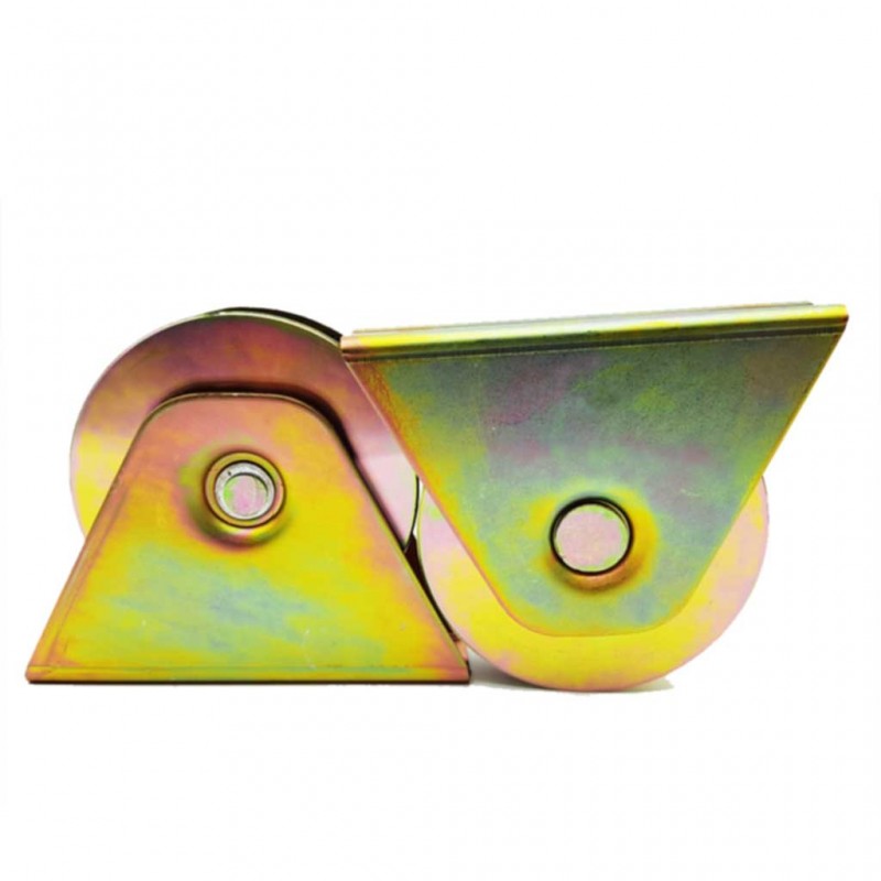 Pair of 98mm Flat Mount Extra Heavy Duty Sliding Gate Wheels