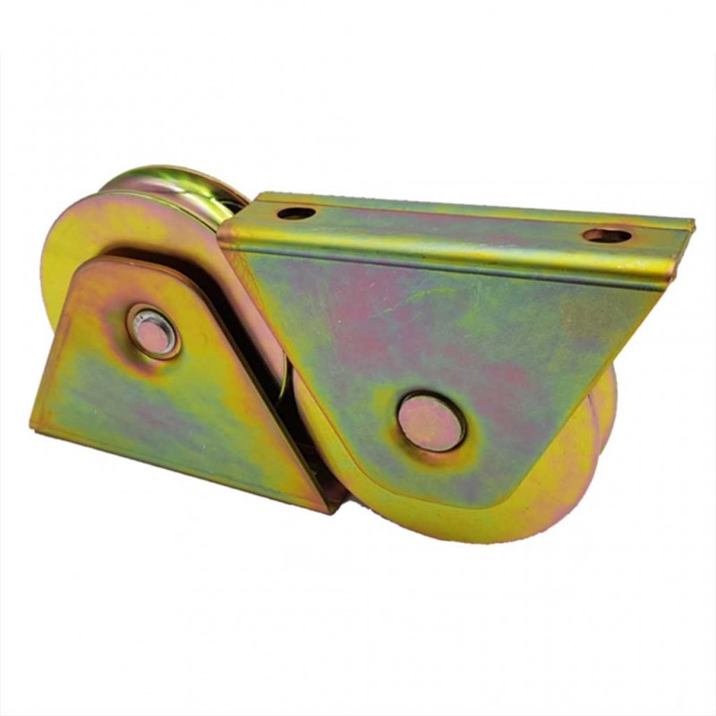 Pair of 98mm Flat Mount Extra Heavy Duty Sliding Gate Wheels