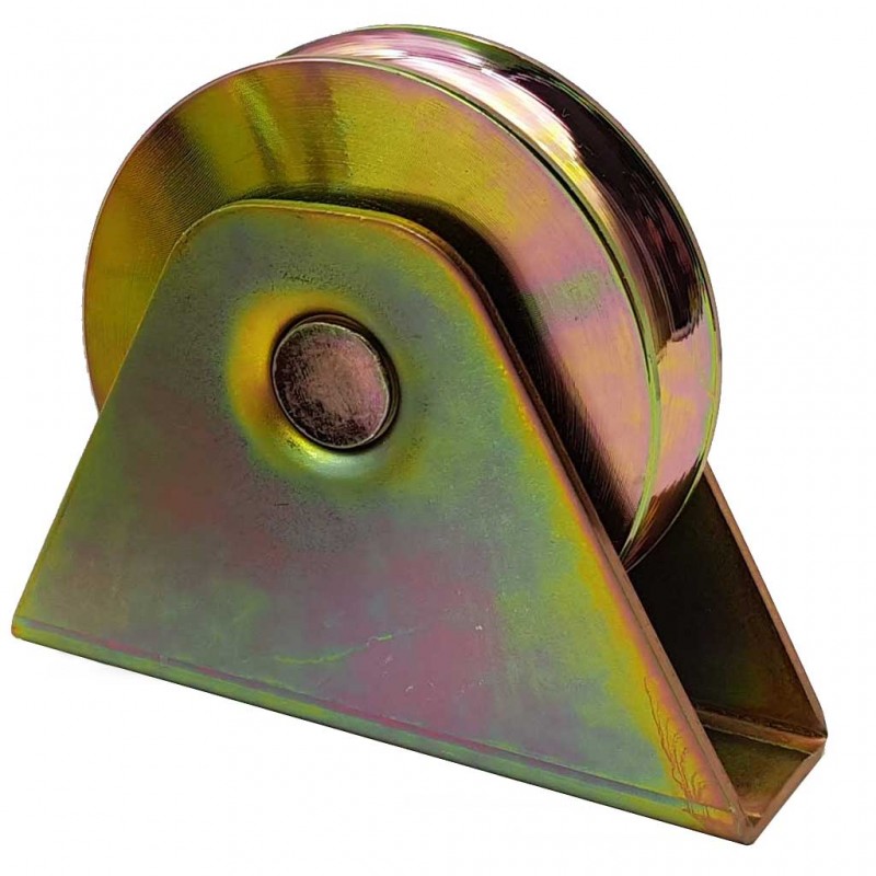 Pair of 98mm Flat Mount Extra Heavy Duty Sliding Gate Wheels