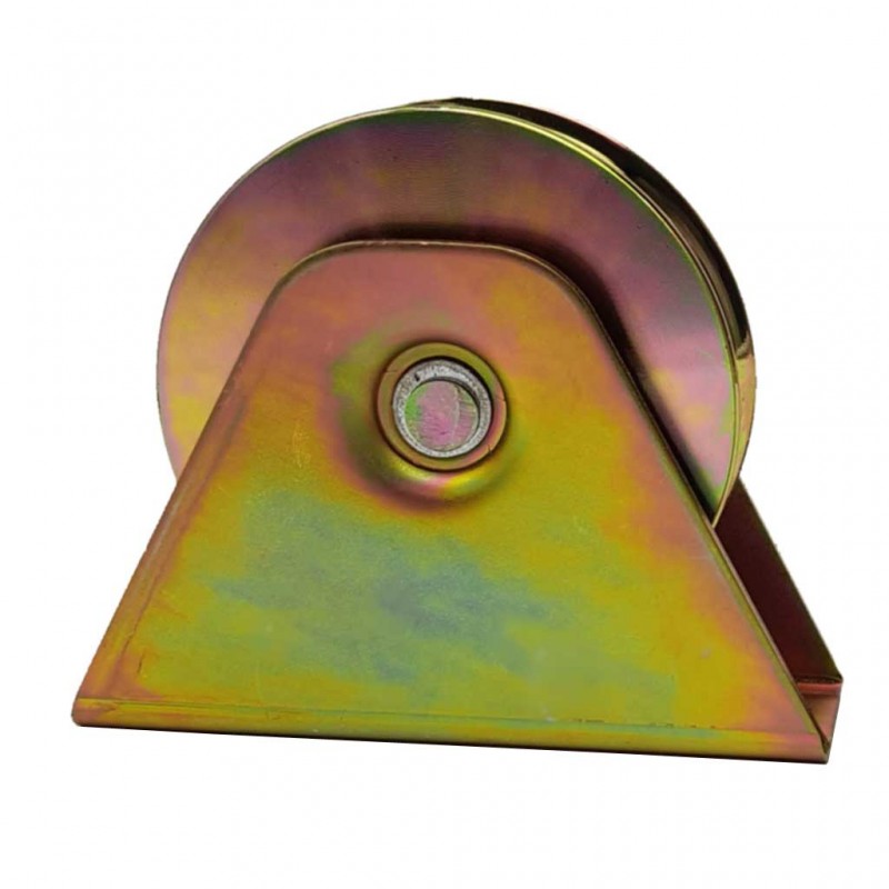 Pair of 98mm Flat Mount Extra Heavy Duty Sliding Gate Wheels