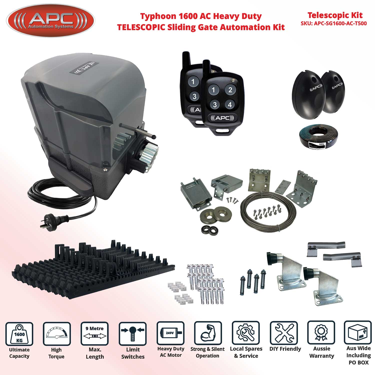 APC Electric Gate Automation, Automatic Sliding Gate Openers, Automated Gate Kit