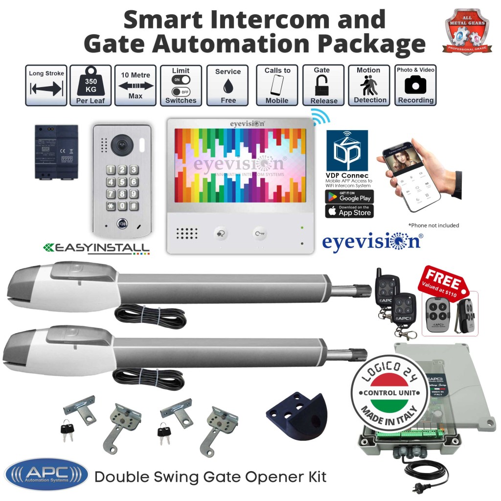 Gate Automation and WiFi Intercom Combo Smart Gate Automation System