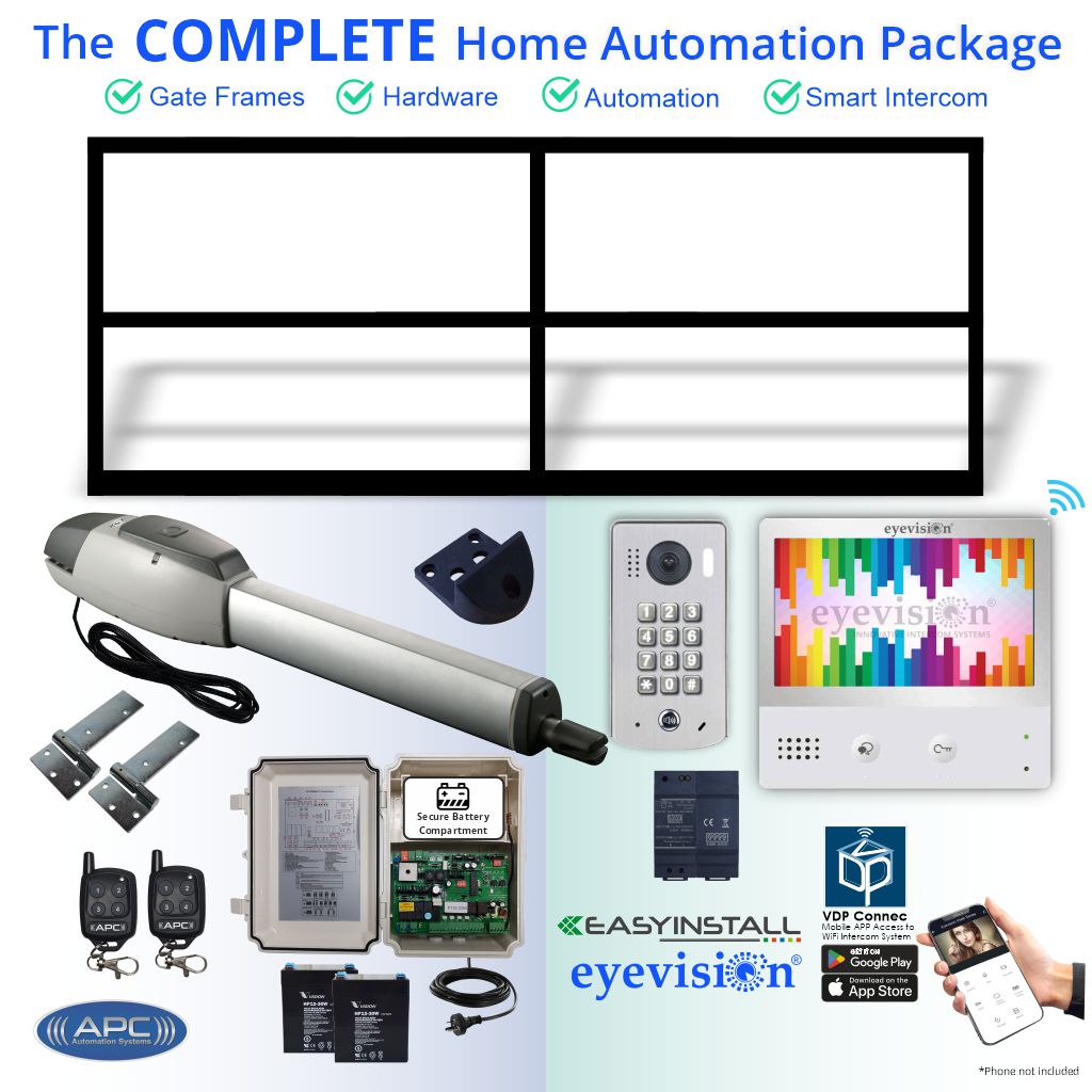 3.5M Complete Smart Home Gate and Gate Automation Package with Smartphone Intercom