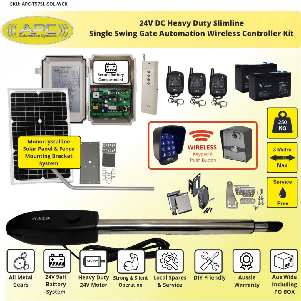 Single Swing Solar Electric Gate Opener