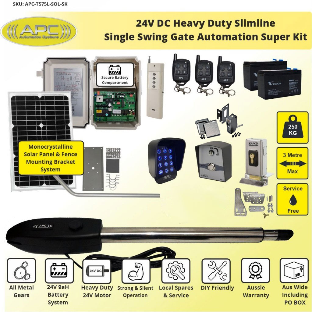 Single Swing Solar Electric Gate Opener