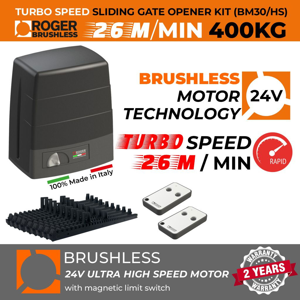 Sliding Gate Opener, Brushless Electromechanical Sliding Gate Motor, Ultra High-Speed 44 cm/s, 400 KG