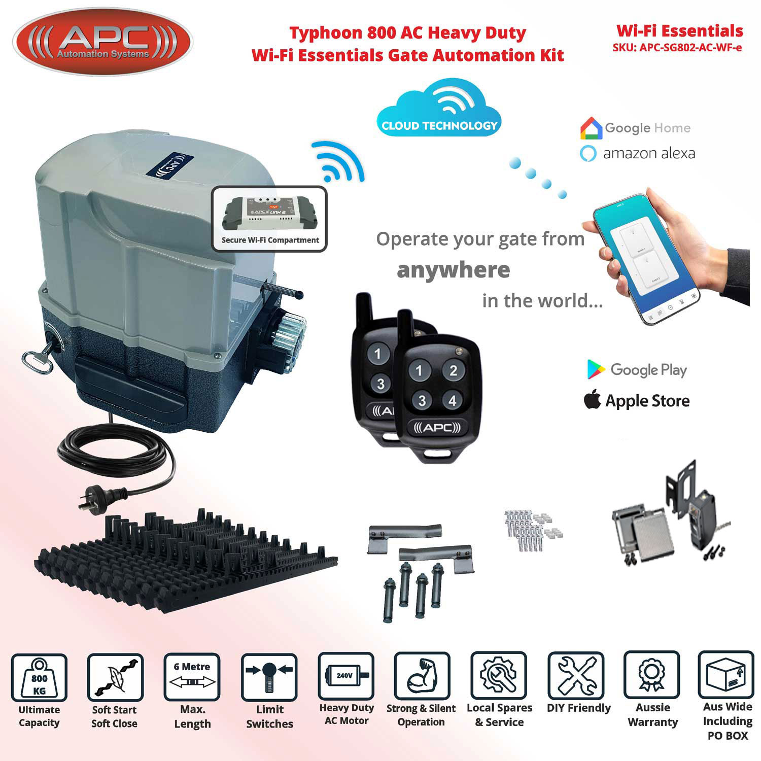 Sliding Electric Gate Automation System With Spring Limits - Sliding Gate Opener
