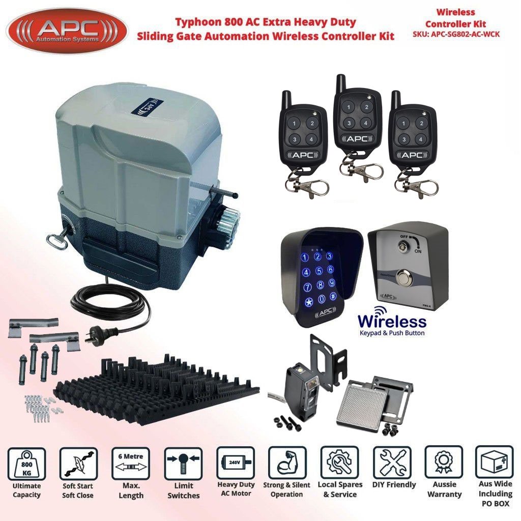 Automatic Electric Gate 800KG Sliding Gate Automation Wireless Controller Kit System With Spring Limits - Sliding Gate Opener