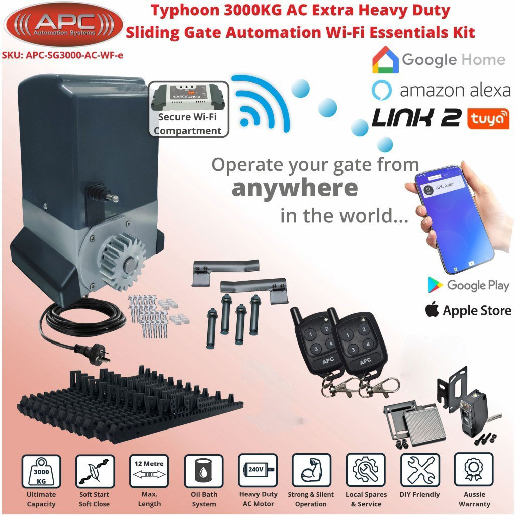 Sliding Electric Gate Automation System With Spring Limits - Sliding Gate Opener