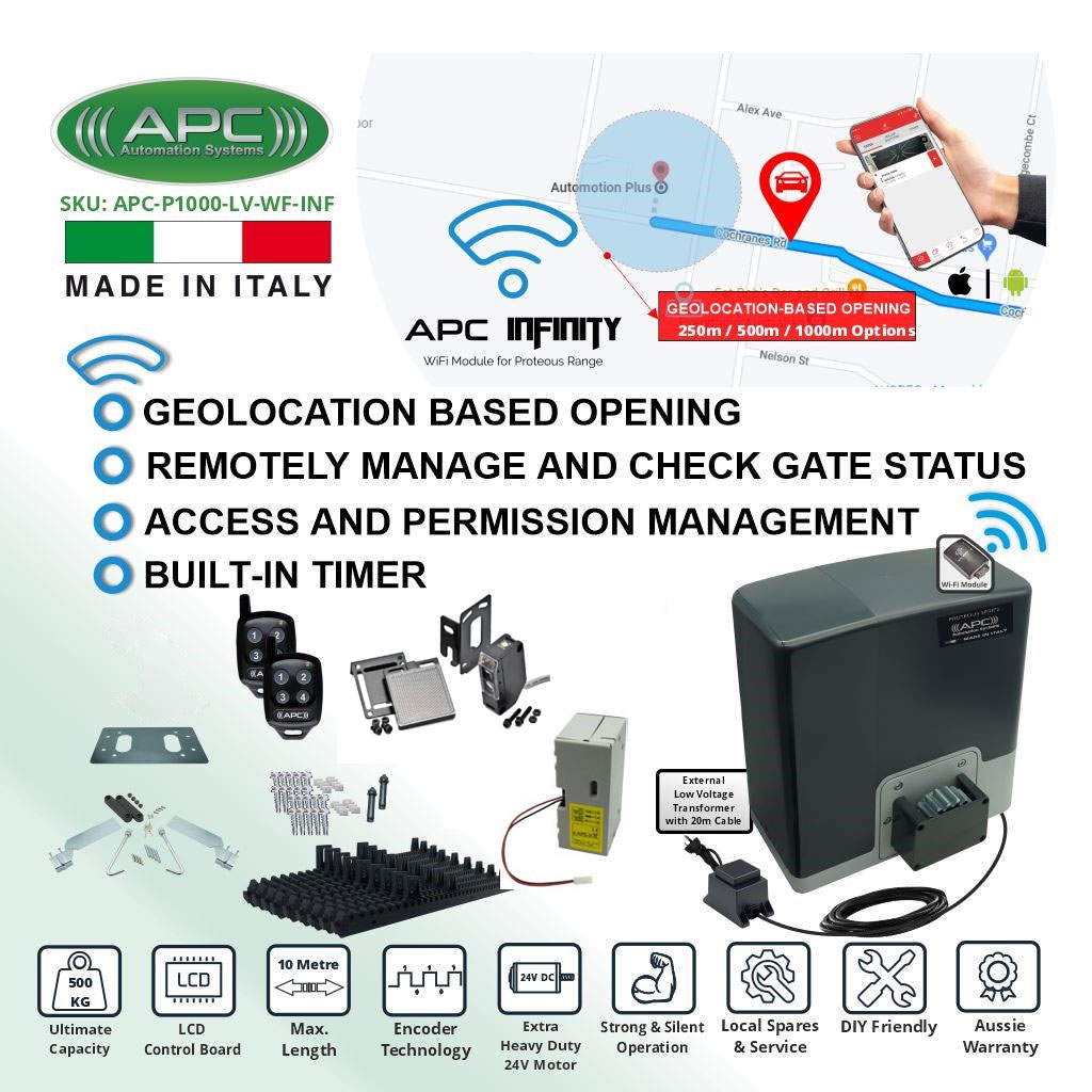 Electric Sliding Gate Kit Proteous 1000 Extra Heavy Duty FEATURE RICH Sliding Gate Opener Kit