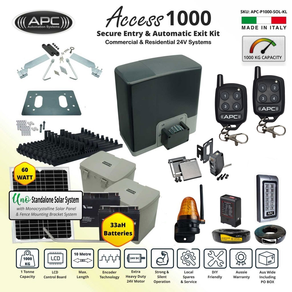 Automatic Electric Sliding Gate Solar Power Kit Extra Heavy Duty Sliding Gate Opener Kit with Encoder System