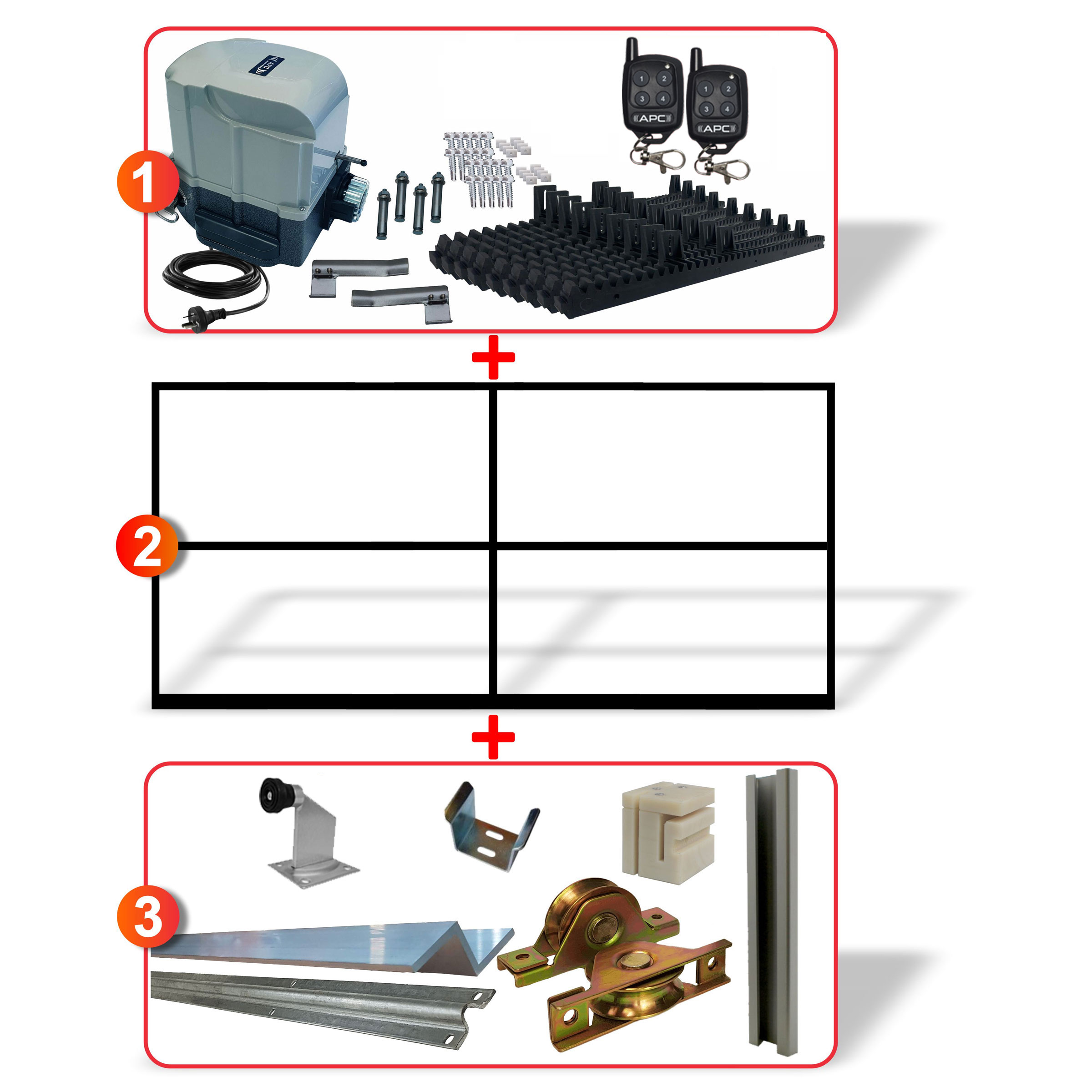 Driveway Entrance Front Gates Melbourne | Sliding Gate Automation System with Hardware - Sliding Gate Opener