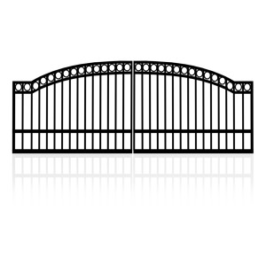 Double Swing Steel Gate Arched Top Design