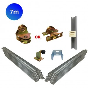 7m Recess Mount Wheels Cladded Sliding Gate Hardware Kit