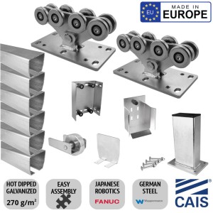 13 Meter EXTRA LARGE COMMERCIAL Cantilever Sliding Gate Hardware | Commercial Cantilever 13m Opening Gate  | Hot-Dipped Galvanised German Steel | Made in Europe by CAIS