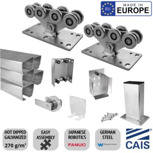 10.5 Meter EXTRA LARGE COMMERCIAL Cantilever Sliding Gate Hardware Kit | Commercial Cantilever 10.5m Opening Gate  | Hot-Dipped Galvanised German Steel | Made in Europe by CAIS