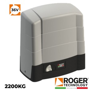 2200kg 36V Brushless Sliding Gate Motor|100% Italian-Made Roger Technology Sliding Gate Opener BG30/2204 Super Intensive Use Brushless Electromechanical Roller Gate Motor