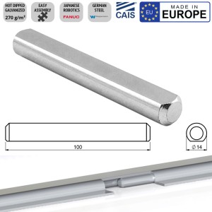 Fixing Pin For Sliding Gate Ground Track Guide for Wheels and Rollers "U" Groove European Made German Steel (CAIS PIN ROAD)