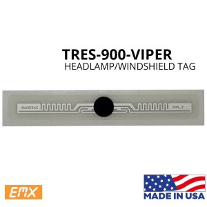 Headlamp/Windshield Tag | EMX TRES-900-VIPER Tag Clear Adhesive-Backed Sticker for Headlamp/Windshield