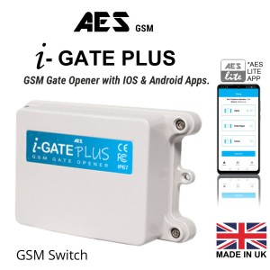 i-GATE Plus - GSM Gate Opener with IOS and Android Apps  (4G/VoLTE Compatible). Advance 4G GSM Switches | Made in UK by AES