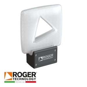 24V AC/DC LED Flashing Safety Light with Integrated Antenna Italian Made by Roger Technology FIFTHY/24