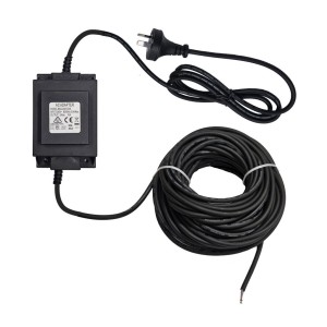 Weatherproof External 24V Transformer with 20m Low Voltage Cable