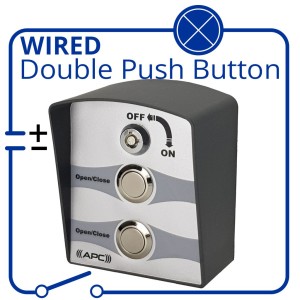 APC Wired Double Push Button Switch with Key Isolation