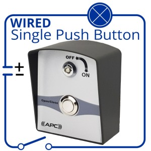 APC Wired Single Push Button Switch with Key Isolation