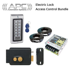 Keypad Access Control Bundle with Front Door OR Gate Electric Lock Italian Made Viro V97 With Push Button, Galvanized and Anthracite Metallic Painted Steel