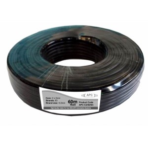60m 2 Core 2mm Non Shielded Cable