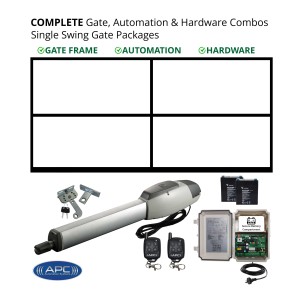 3m Frame + Heavy Duty Linear Actuator Combo. Gate and Gate Opener System Packages.