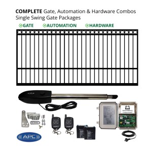 3m Ring Top Gate with easy to install Linear Actuator Automation System, Gate and Gate Opener Combo