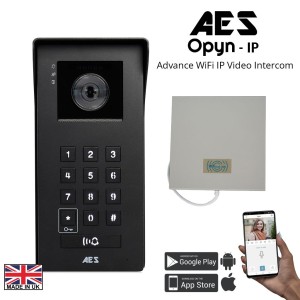 Direct to Smartphone  Advanced IP WiFi Video Intercom System With Call Button and Keypad | QR Code Access | Activity Log | Motion Detection | Two Relays | Google Home & Alexa Integration | Designed with WiFi Connectivity into Internet Network | Video Door Bell, Secure Smart Access Control via Mobile APP and Keypad | Made in UK by AES