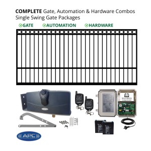 3.5m Ring Top Gate + Extra Heavy Duty Articulated Kit, Gate and Gate Opener Combo