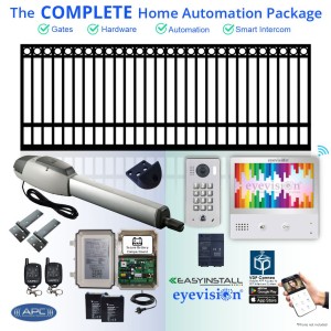 3M Ring Top Extra Heavy Duty Single Swing Gate Kit with EasyInstall 2Wire Smartphone Intercom Kit