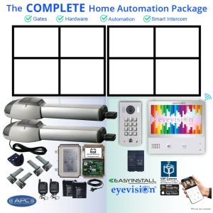 4M Double Frame Swing Gate Kit with Extra Heavy Duty Automation and Smartphone Intercom Kit