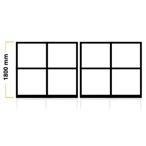 5m (1.8m Height) Double Gate Frame (Two pieces, 2.5m width, 1.8m height gate frame)