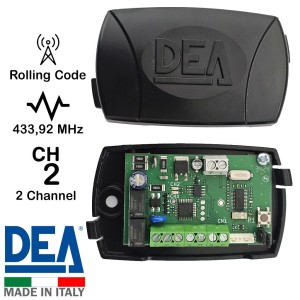 DEA 24v Two-Channel External Receiver.  It can be used on gates and garage doors. It lets you operate any automation via DEA remote and wireless accessories.