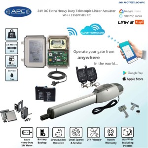 Gate Automation Kit with Robust Cast Alloy Casing and Magnetic Limits, Single Swing Gate Opener