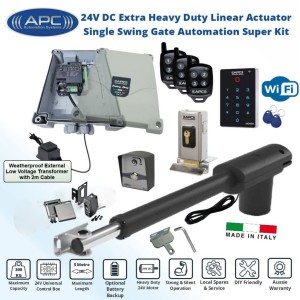 Single Swing Driveway Gate Opener WiFi Keypad APP Controller Automatic Electric Gate Kit