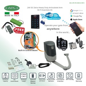 Proteous PA-4200 Heavy Duty Linear Actuator, Single Swing WiFi Gate Automation