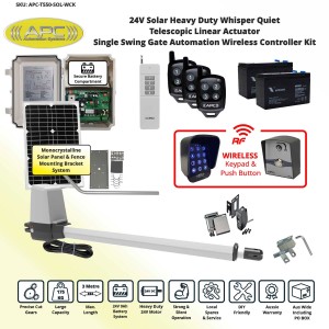 Remote Control Solar Powered Electric Motor Gate Opener