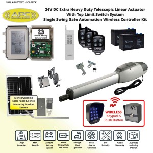 Single Swing Solar Powered Gate Opener