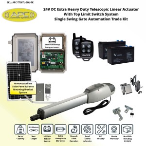 Single Swing Solar Powered Gate Opener